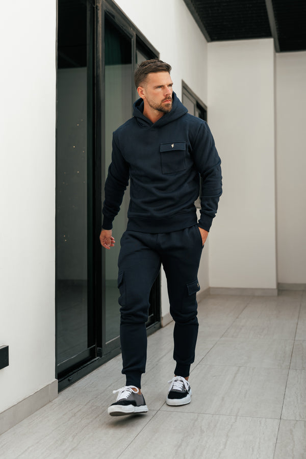 FS Navy / Gold Cargo Hoodie - FSR038 (VORBESTELLUNG AB 22. DEZEMBER)