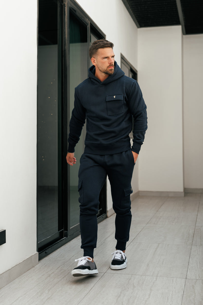FS Navy / Gold Cargo Hoodie - FSR038 (VORBESTELLUNG AB 22. DEZEMBER)