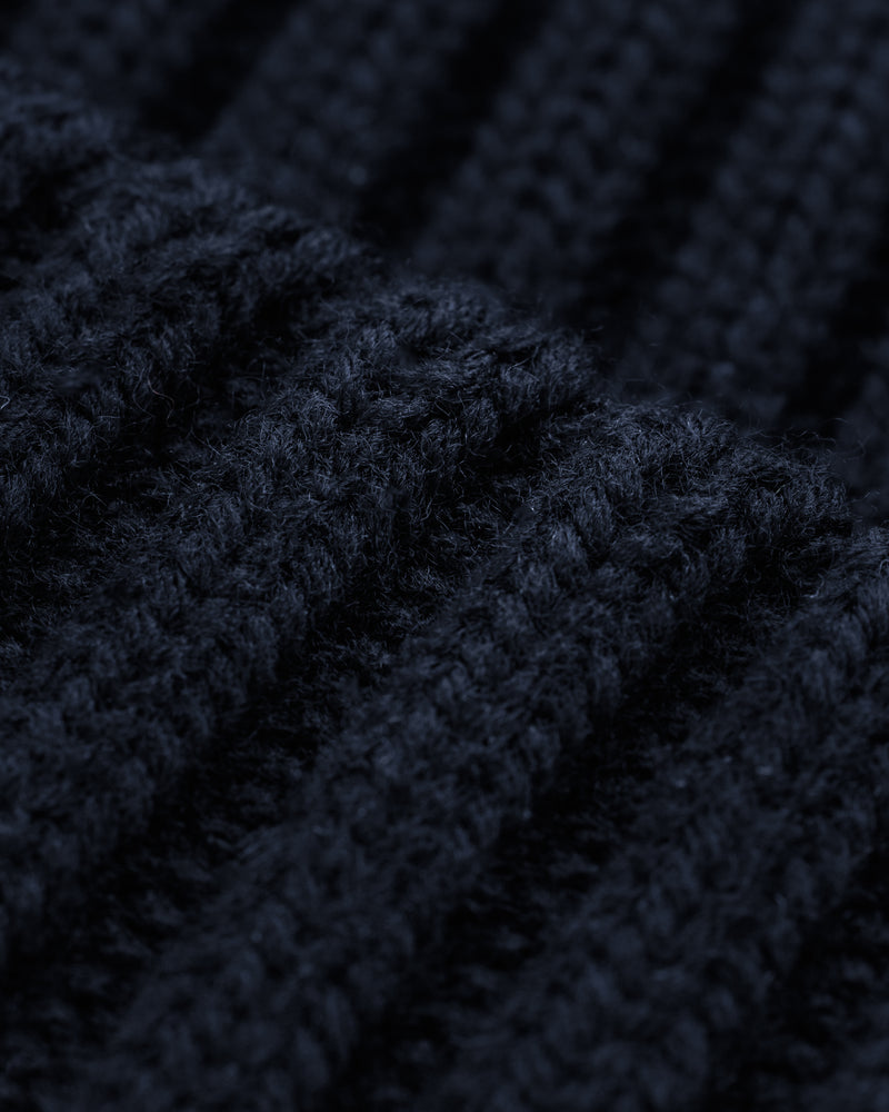 Gerippte Beanie-Mütze für Vater und Sohn, Marineblau – FSJ121 (VORBESTELLUNG 12. NOVEMBER)