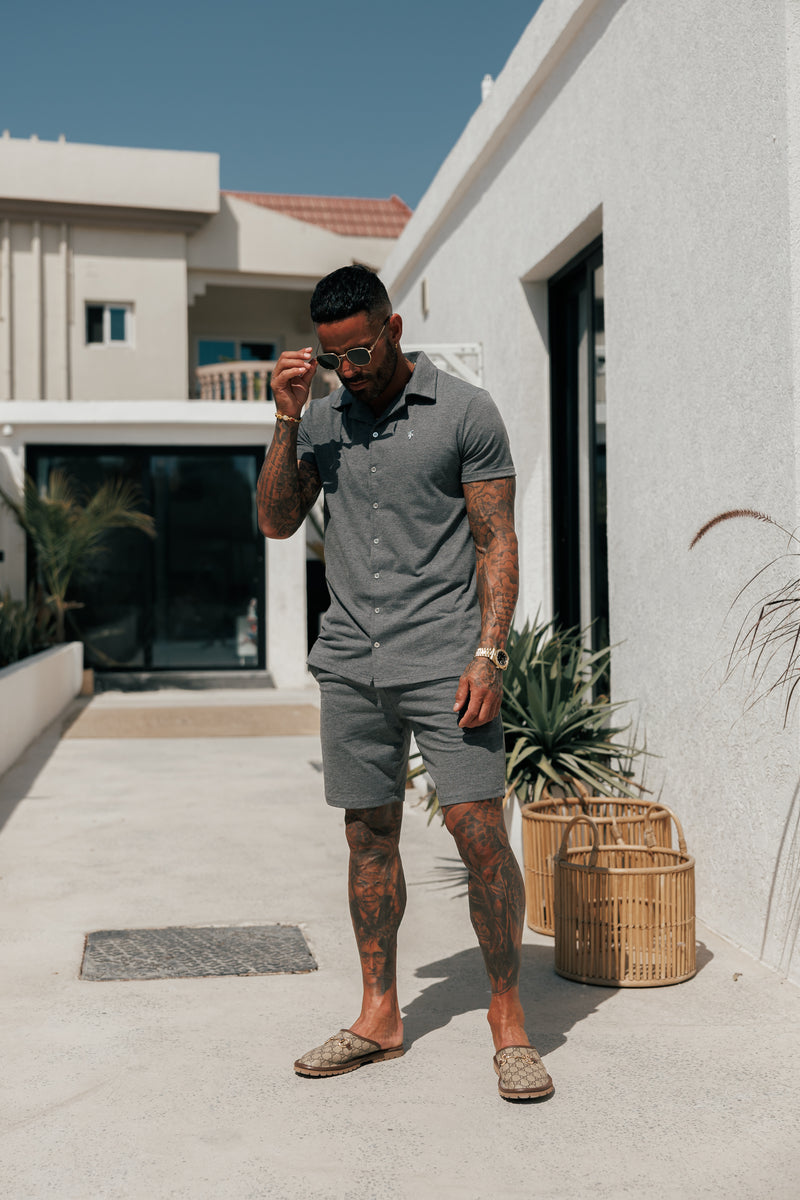 Father Sons Charcoal Pique Shorts - FSH1363 (PRE ORDER 16TH MAY)