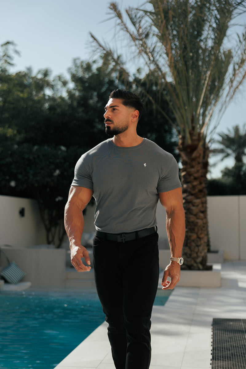 Father Sons Charcoal / Silver Bamboo Crew T Shirt - FSH1212