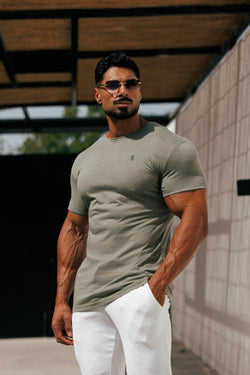 Father Sons Olive / Black Bamboo Crew T Shirt - FSH1214