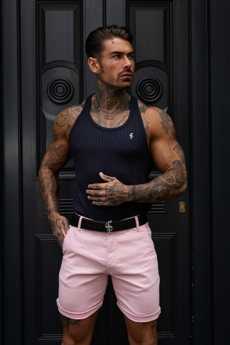 Vater-Sohn-Chino-Shorts in Slim Fit, Hellrosa - FSH986