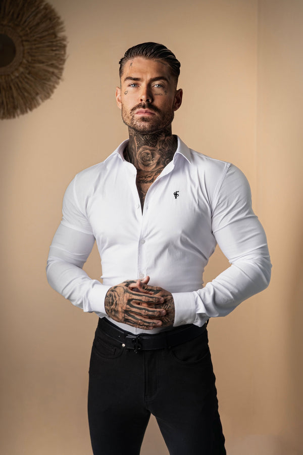 Father Sons Super Slim Stretch Classic Weiß – FS099
