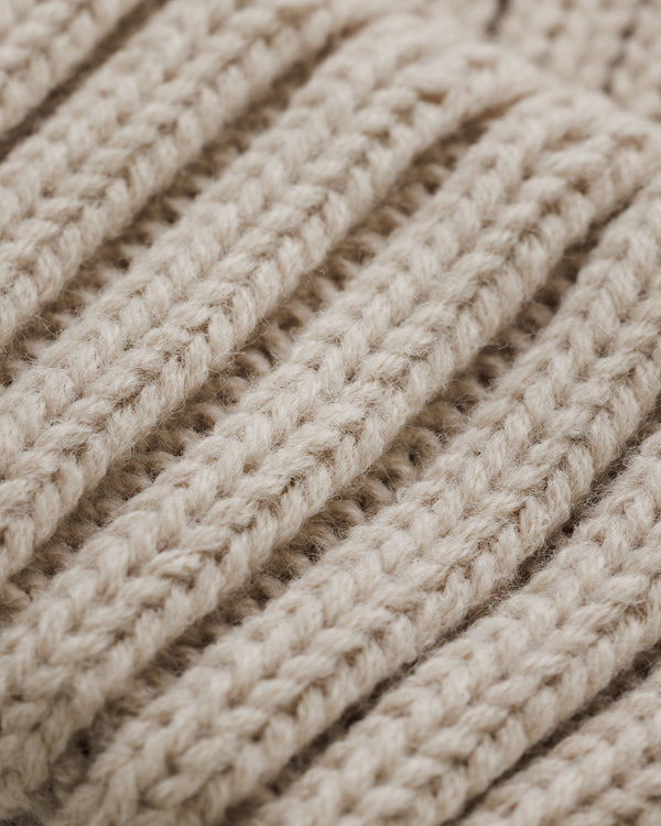 Gerippte Beanie-Mütze für Vater und Sohn, Beige – FSJ118 (VORBESTELLUNG 12. NOVEMBER)
