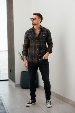 Schwarze, lässige Stretch-Jeans im Used-Look von Vater und Sohn – FSJEAN018
