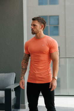 Vater Söhne Lachs / Silber Bambus Crew T-Shirt - FSH1216