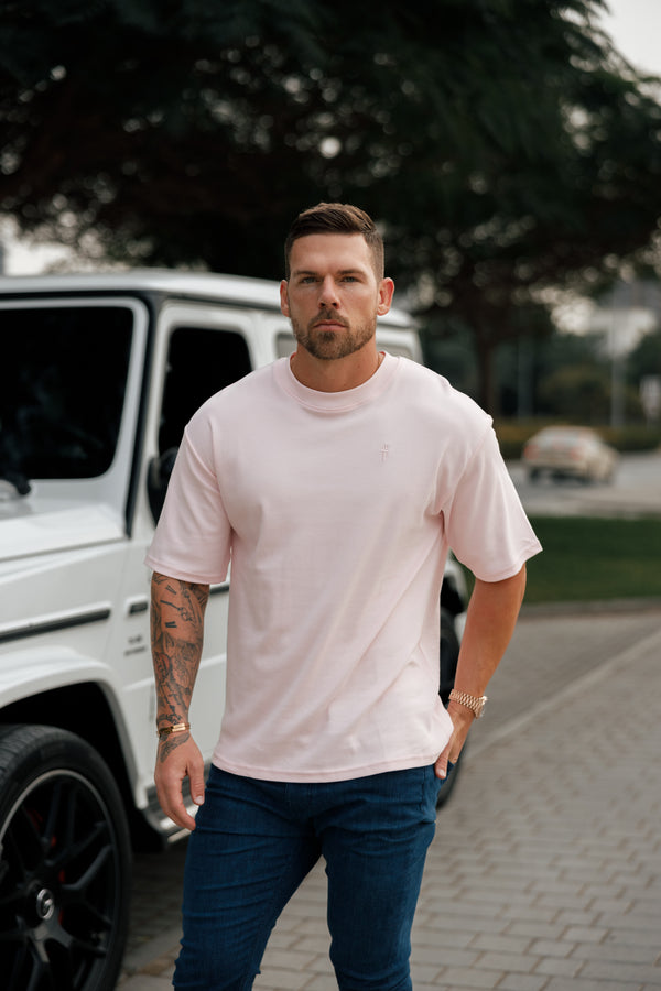 Father Sons Classic Pink Oversized Crew T Shirt - FSH870