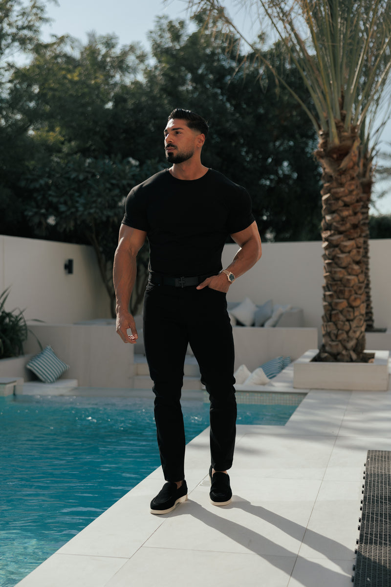 Father &amp; Sons Schwarze Relaxed Tencel Jeans - FSJEAN019