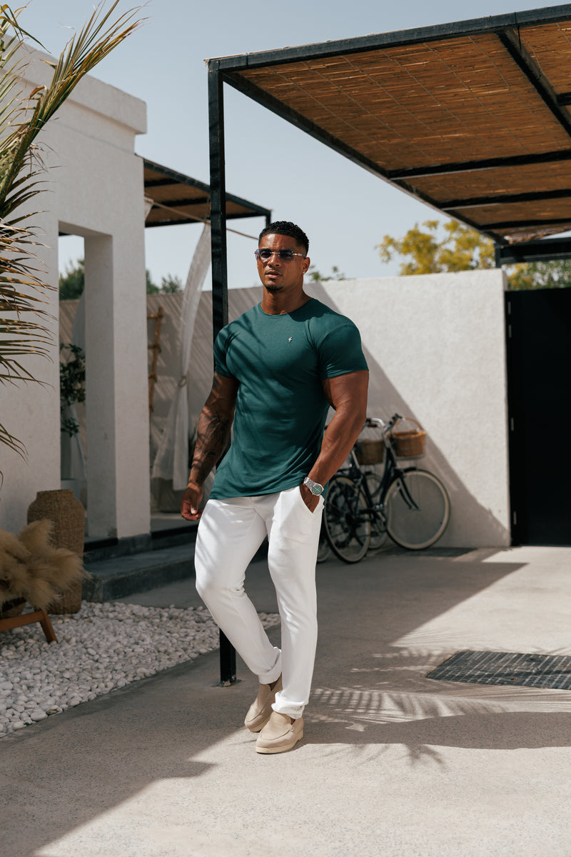 Father Sons Forest Green / Black Bamboo Crew T Shirt - FSH1213