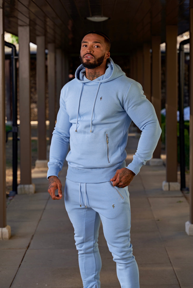 Father Sons Sky Blue / Silver Tapered Bottoms with Ankle Zip Detail - FSH802