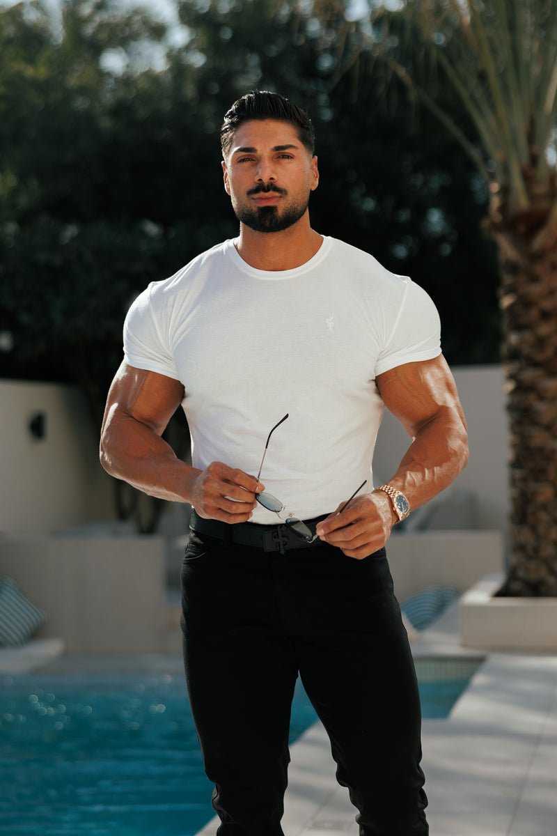 Father Sons White Bamboo Crew T Shirt - FSH576