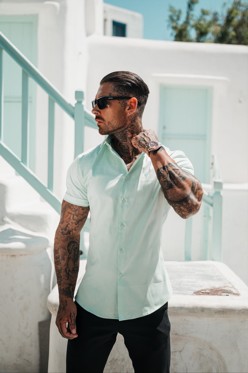 Father Sons Slim Sateen Mint Short Sleeve - FS966