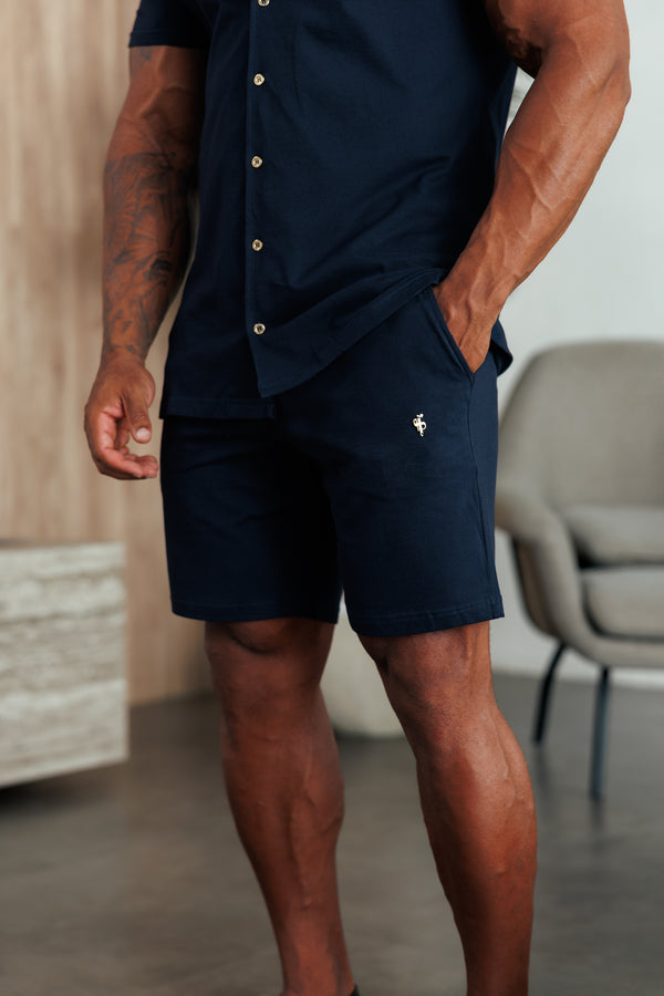 Vater-Söhne-Piqué-Shorts in Marineblau – FSH1389