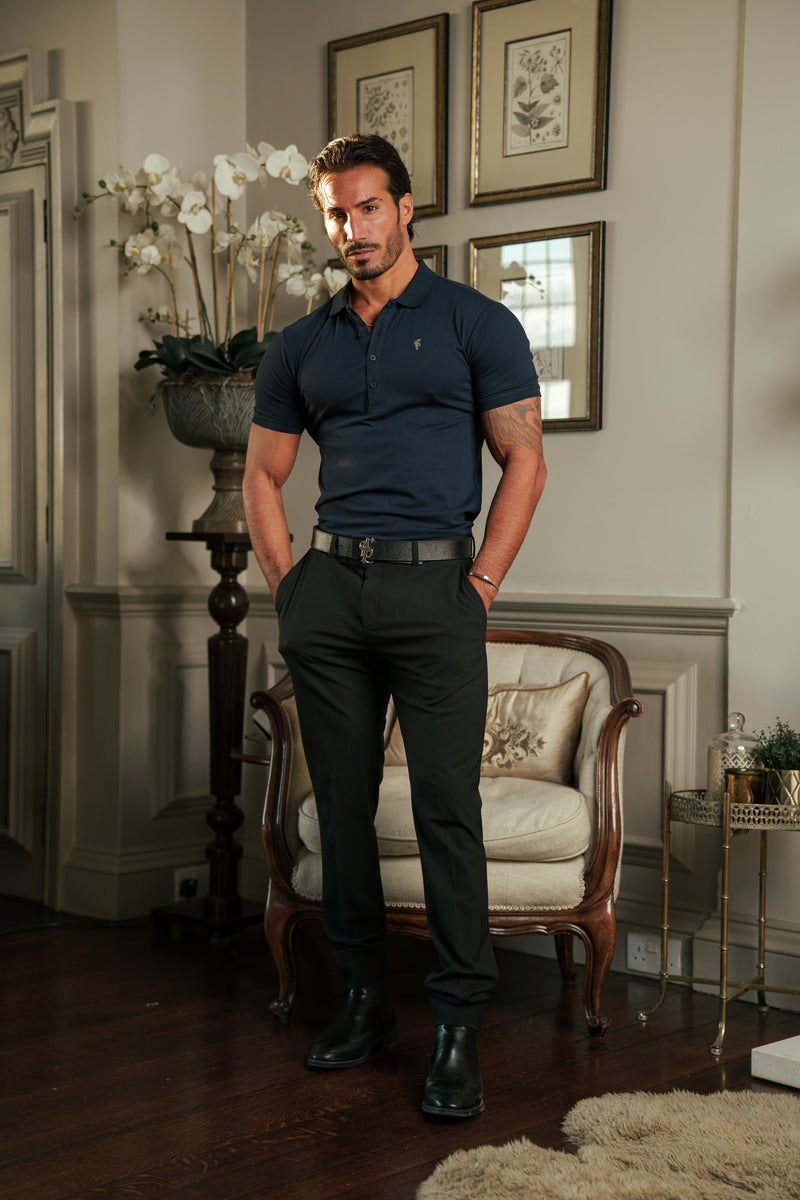 Father Sons Classic Navy / Gold Polo Shirt - FSH1405