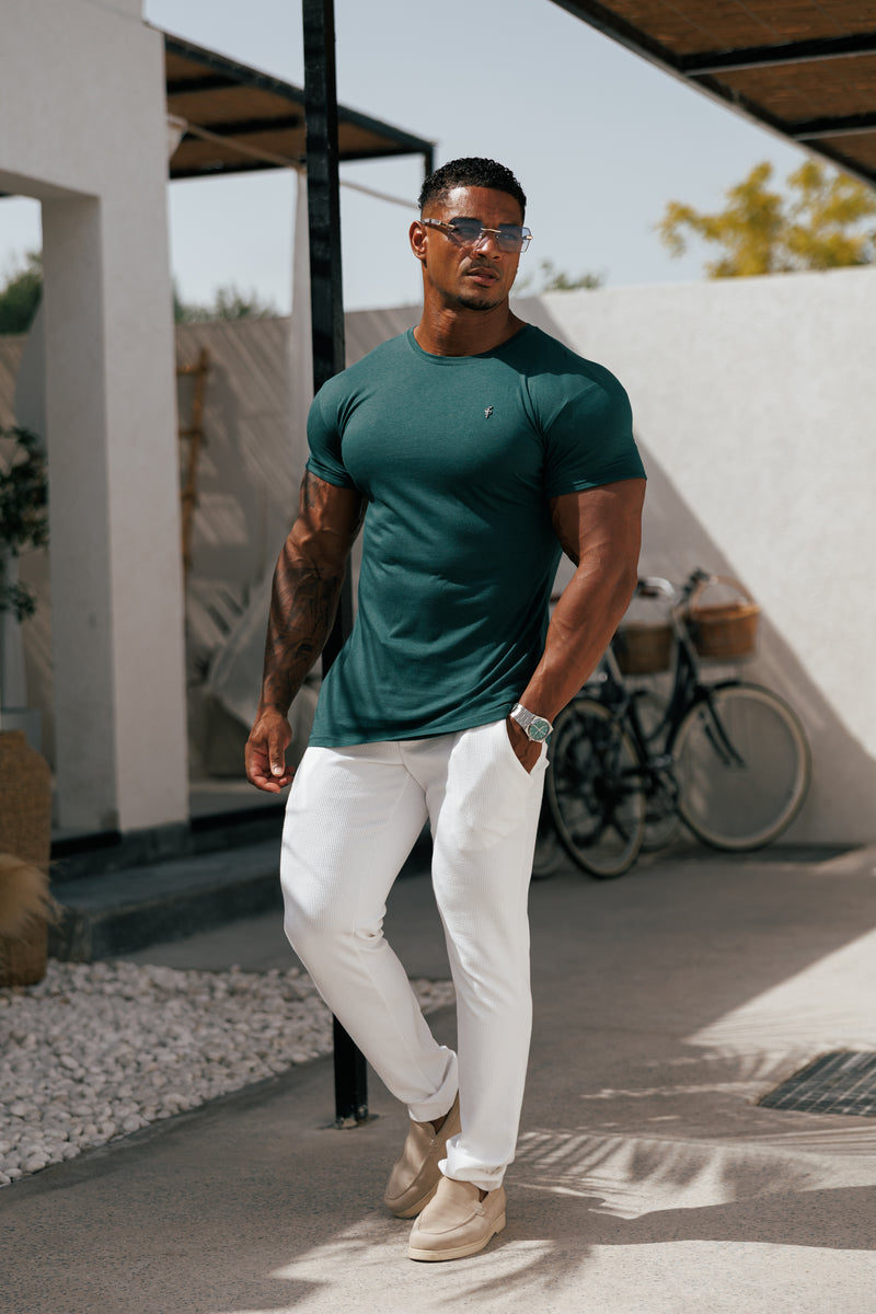 Father Sons Jersey Cord Relaxed White Trousers - FSR013 (PRE ORDER 11TH AUGUST)