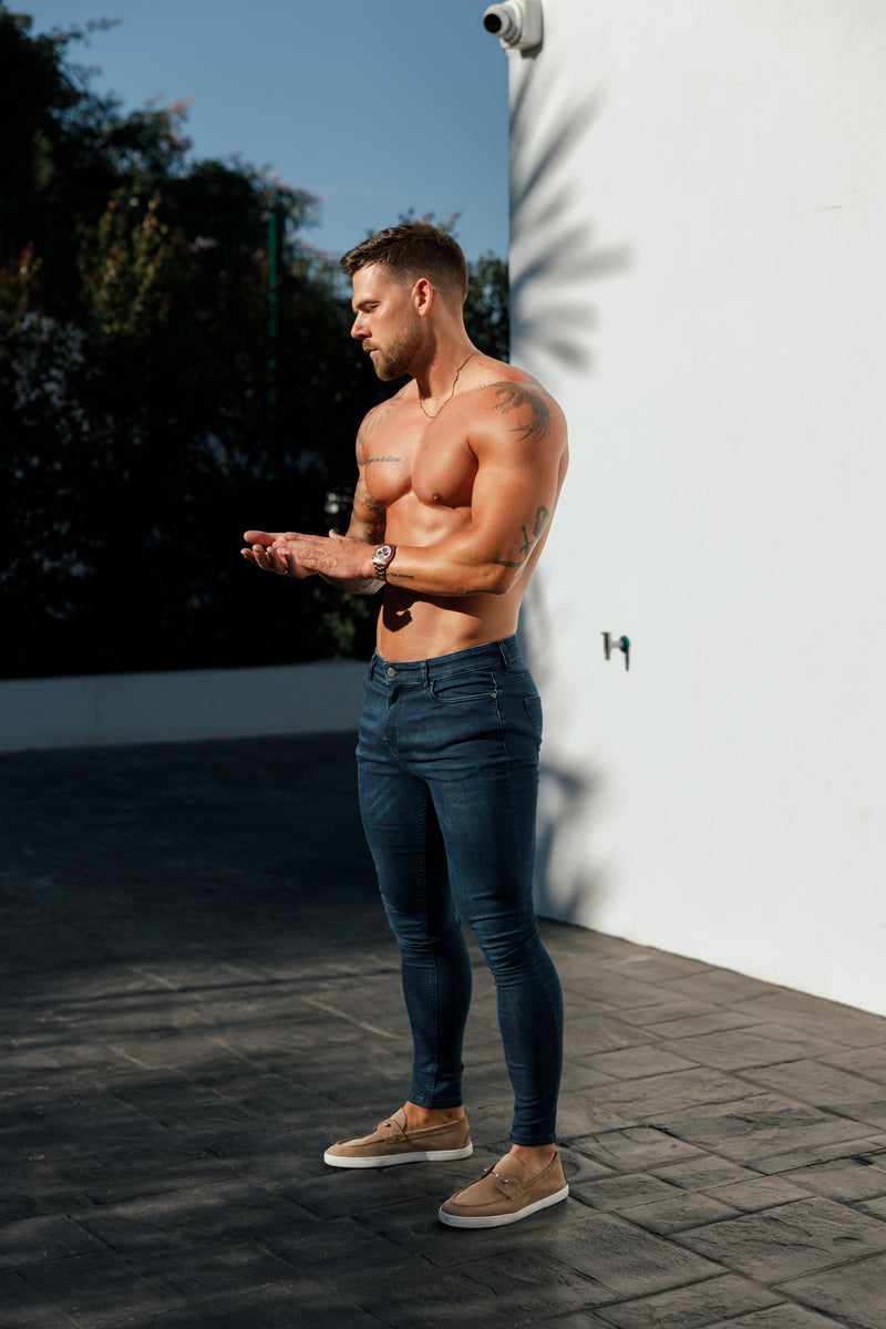 Father Sons Ultra Stretch Mid Blue Slim Jeans – FSJEAN010