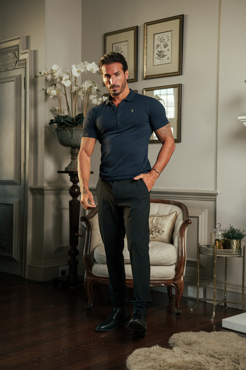 Father Sons Classic Navy / Gold Polo Shirt - FSH1405