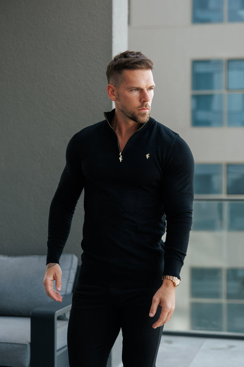 Father Sons klassischer weißer Rollkragenpullover aus Merinowolle mit FS-Stickerei – FSN018