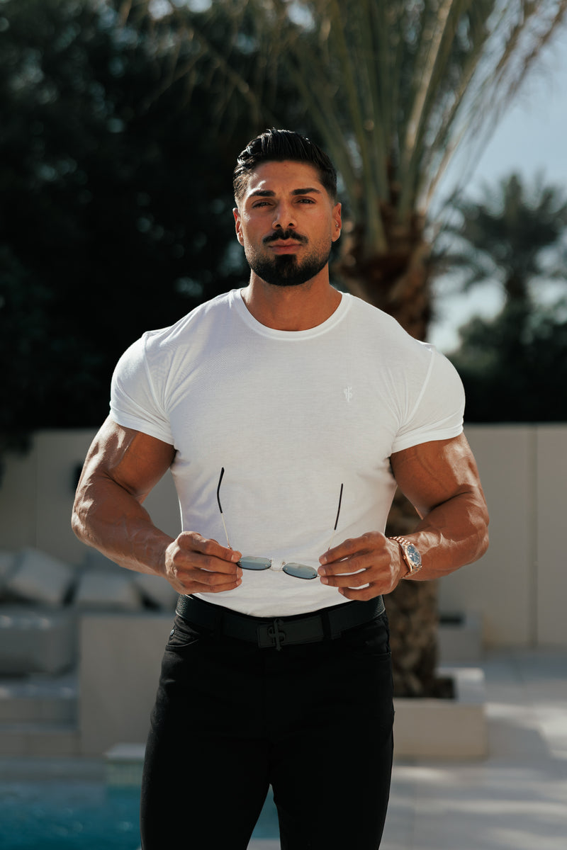 Father Sons White Bamboo Crew T Shirt - FSH576