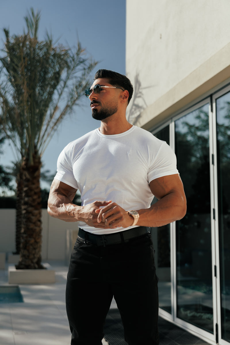 Father Sons White Bamboo Crew T Shirt - FSH576