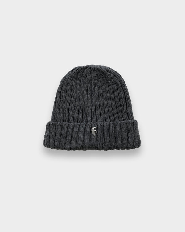 Gerippte Beanie-Mütze für Vater und Sohn, Anthrazit – FSJ123 (VORBESTELLUNG 12. NOVEMBER)