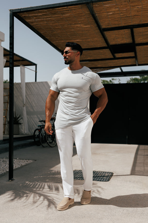 Father Sons Jersey Cord Relaxed White Trousers - FSR013 (PRE ORDER 11TH AUGUST)