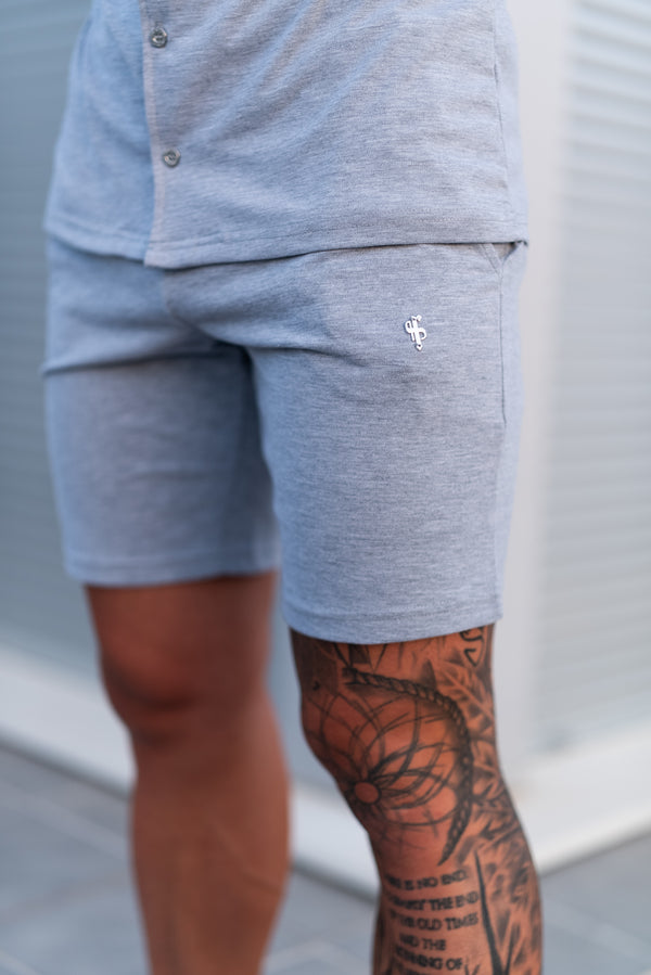 Hellgraue Piqué-Shorts für Vater und Sohn – FSH1361