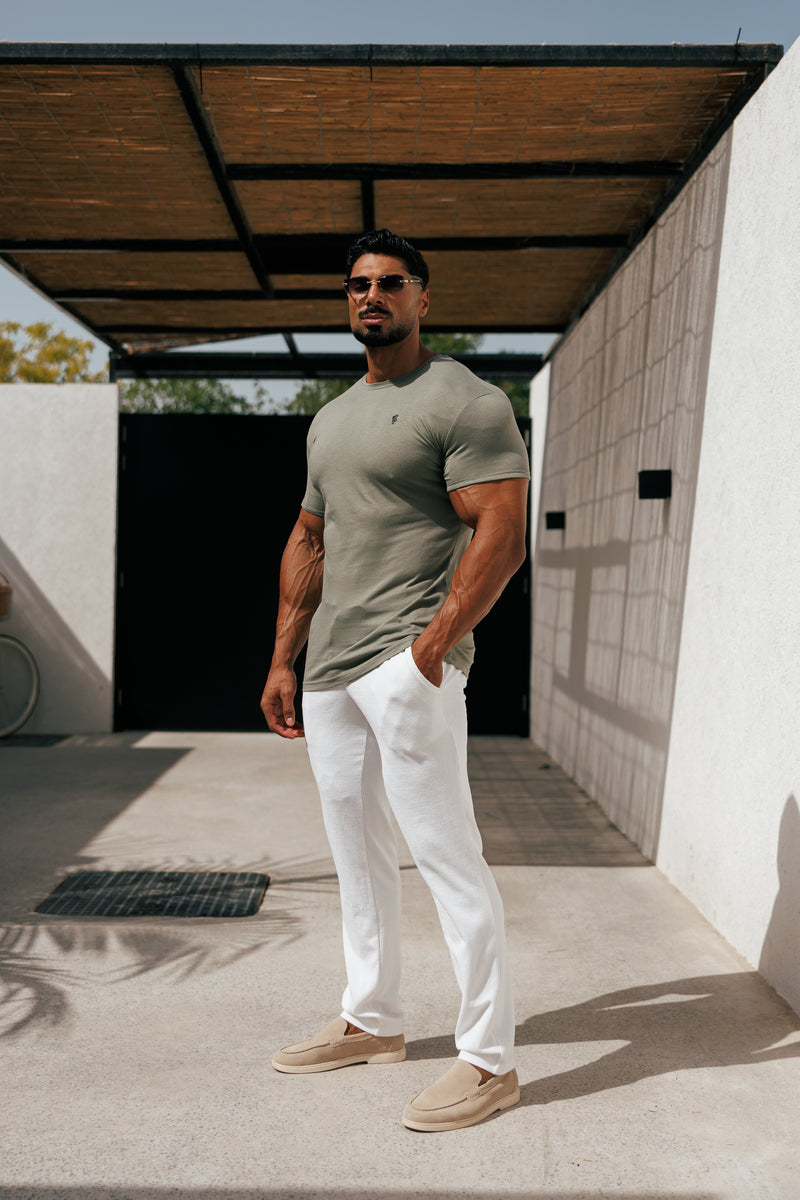 Father Sons Olive / Black Bamboo Crew T Shirt - FSH1214