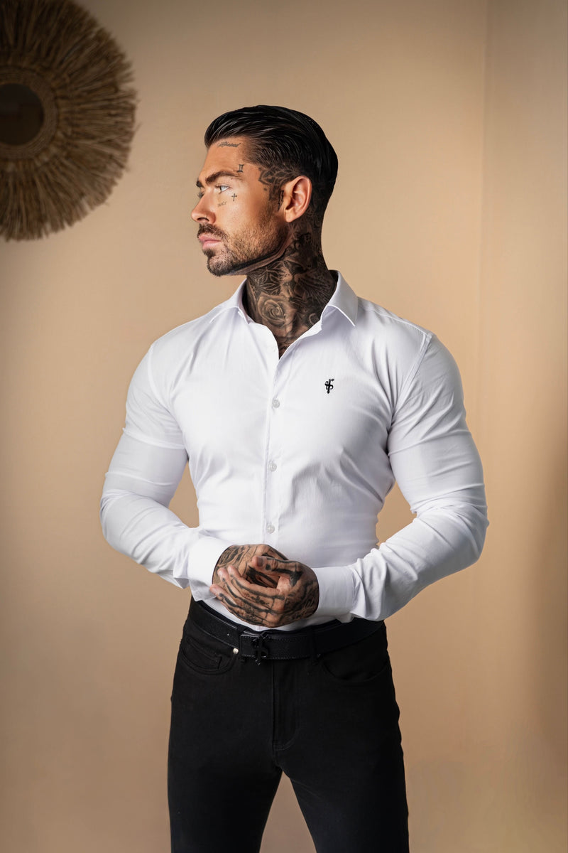 Father Sons Super Slim Stretch Classic White - FS099