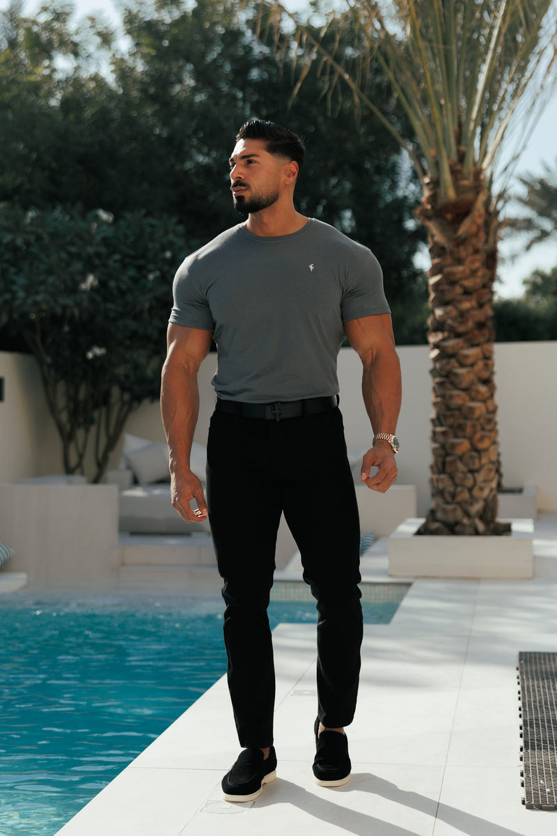 Father &amp; Sons Schwarze Relaxed Tencel Jeans - FSJEAN019