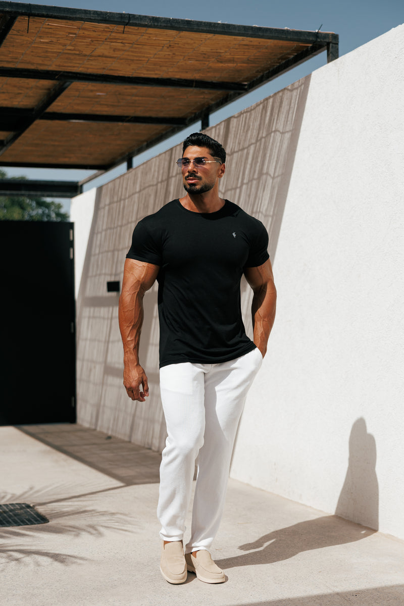 Father Sons Jersey Cord Relaxed White Trousers - FSR013 (PRE ORDER 11TH AUGUST)