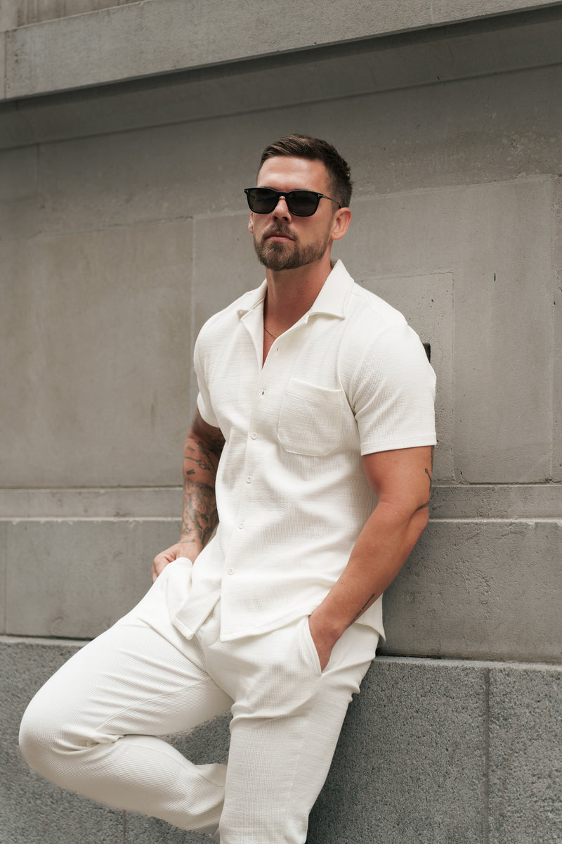 Father Sons Jersey Cord Slim White Trousers - FSR015 (PRE ORDER 11TH AUGUST)