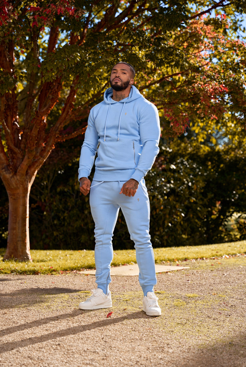 Father Sons Sky Blue / Silver Tapered Bottoms with Ankle Zip Detail - FSH802