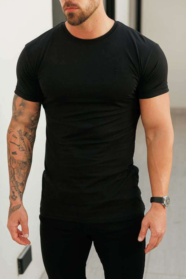 Vater &amp; Söhne 3 x Boxed Crew T-Shirts Schwarz, Marineblau, Weiß - FSH1432 (VORBESTELLUNG 10. DEZEMBER)