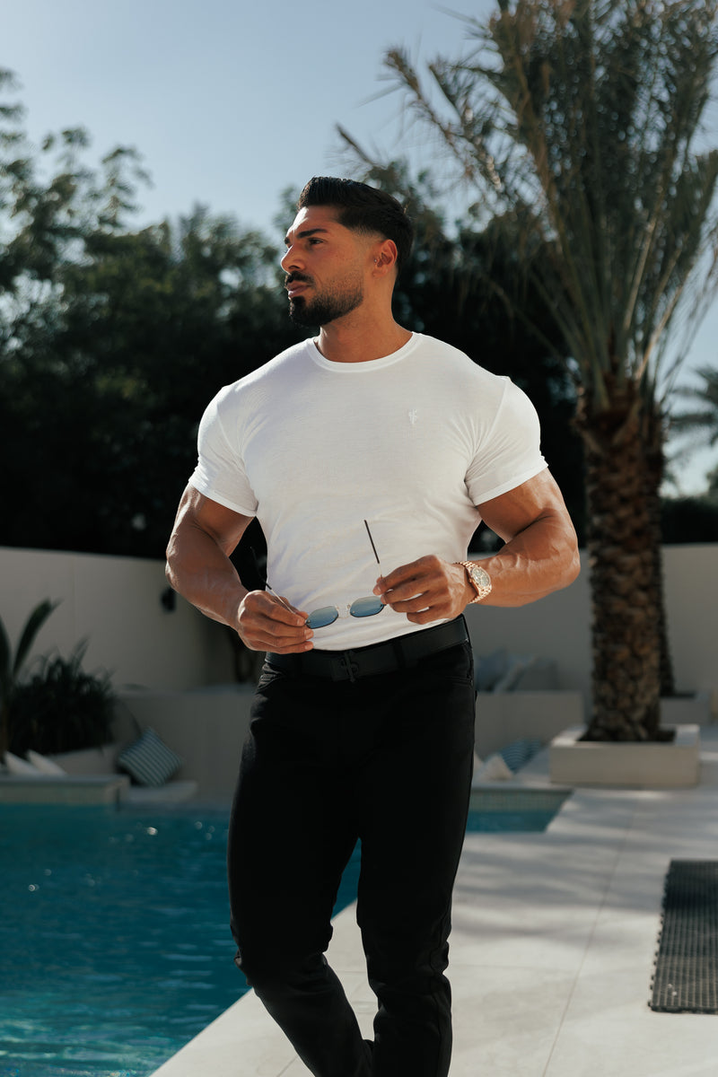 Father Sons White Bamboo Crew T Shirt - FSH576