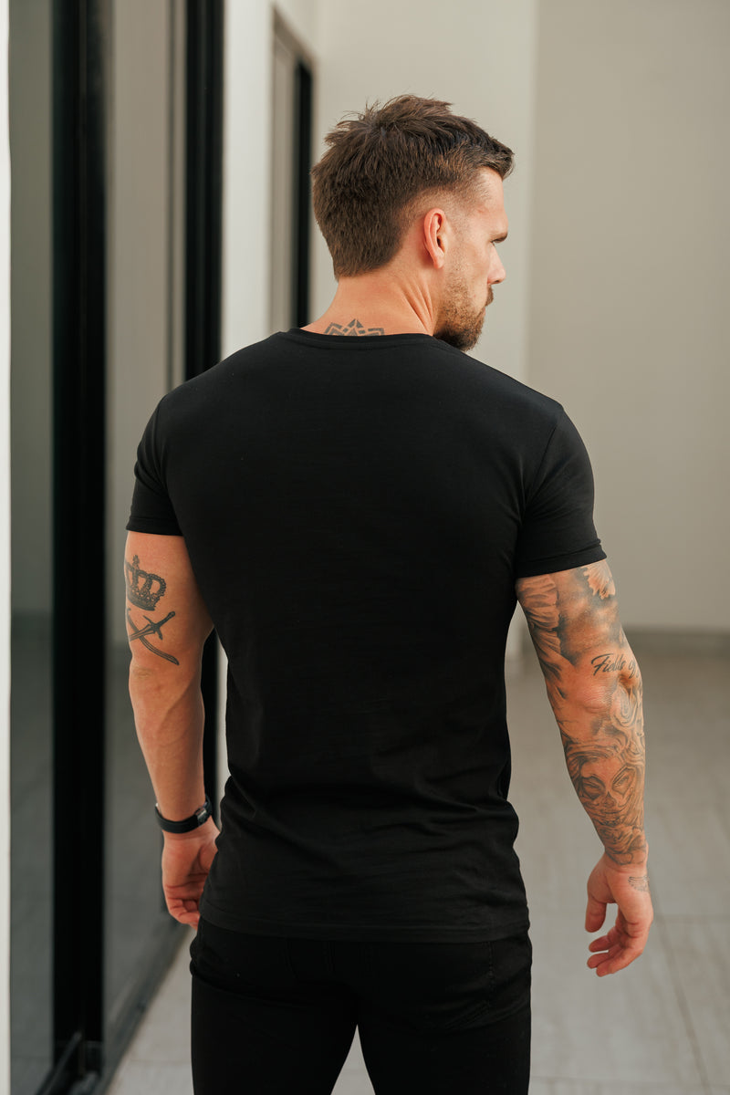 Vater &amp; Söhne 3 x Boxed Crew T-Shirts Schwarz, Marineblau, Weiß - FSH1432 (VORBESTELLUNG 10. DEZEMBER)