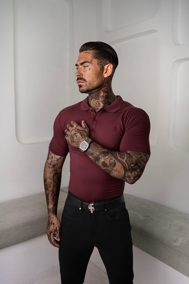 Father Sons Classic Burgundy Polo Shirt - FSH042