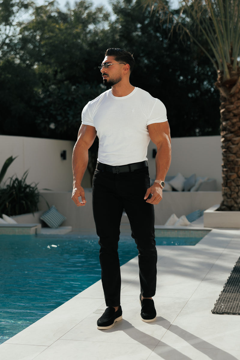 Father &amp; Sons Schwarze Relaxed Tencel Jeans - FSJEAN019