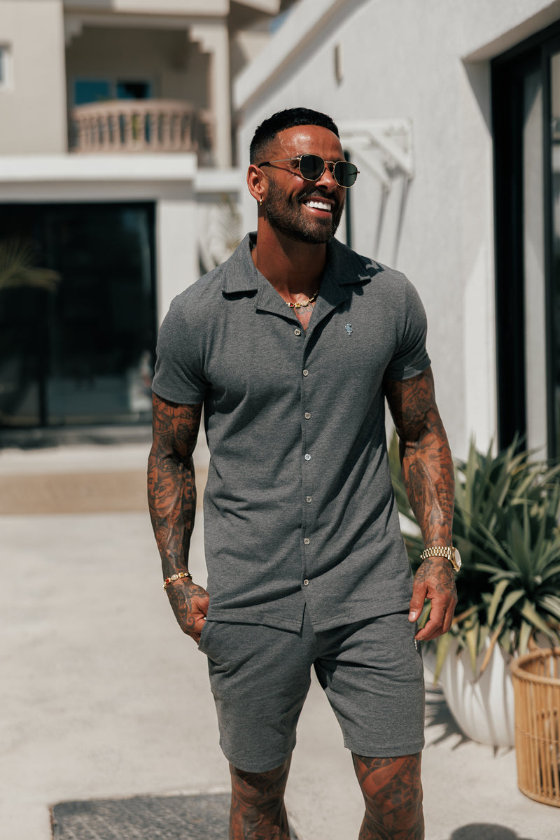 Father Sons Charcoal Pique Shorts - FSH1363 (PRE ORDER 16TH MAY)