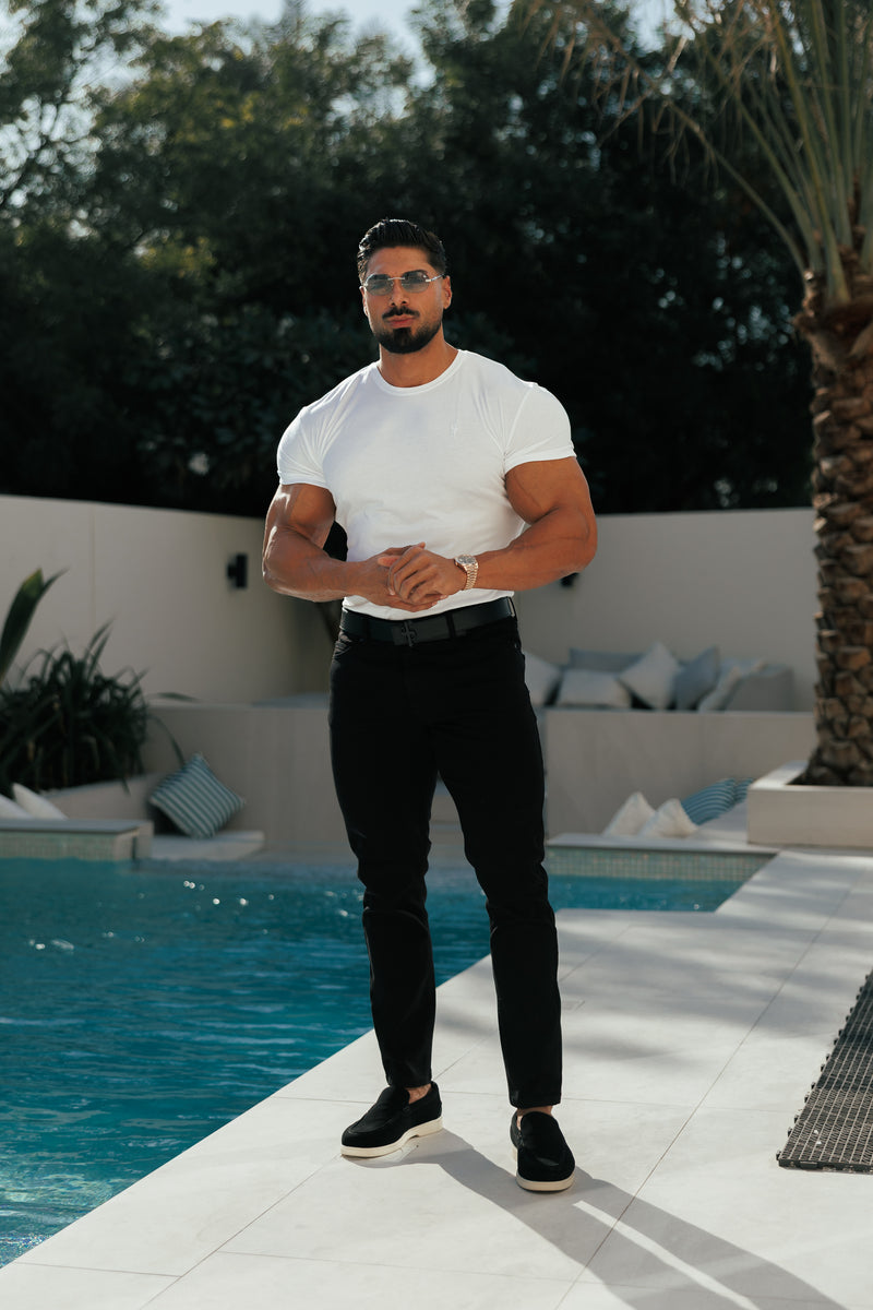 Father &amp; Sons Schwarze Relaxed Tencel Jeans - FSJEAN019