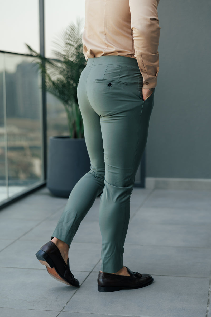 Vater Söhne Slim Formal Khaki Stretch-Hose mit seitlichen Einstellmöglichkeiten - FST026