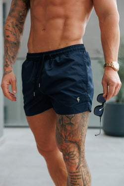 Vater-Söhne-Badeshorts in Marineblau/Silber - FSH1322