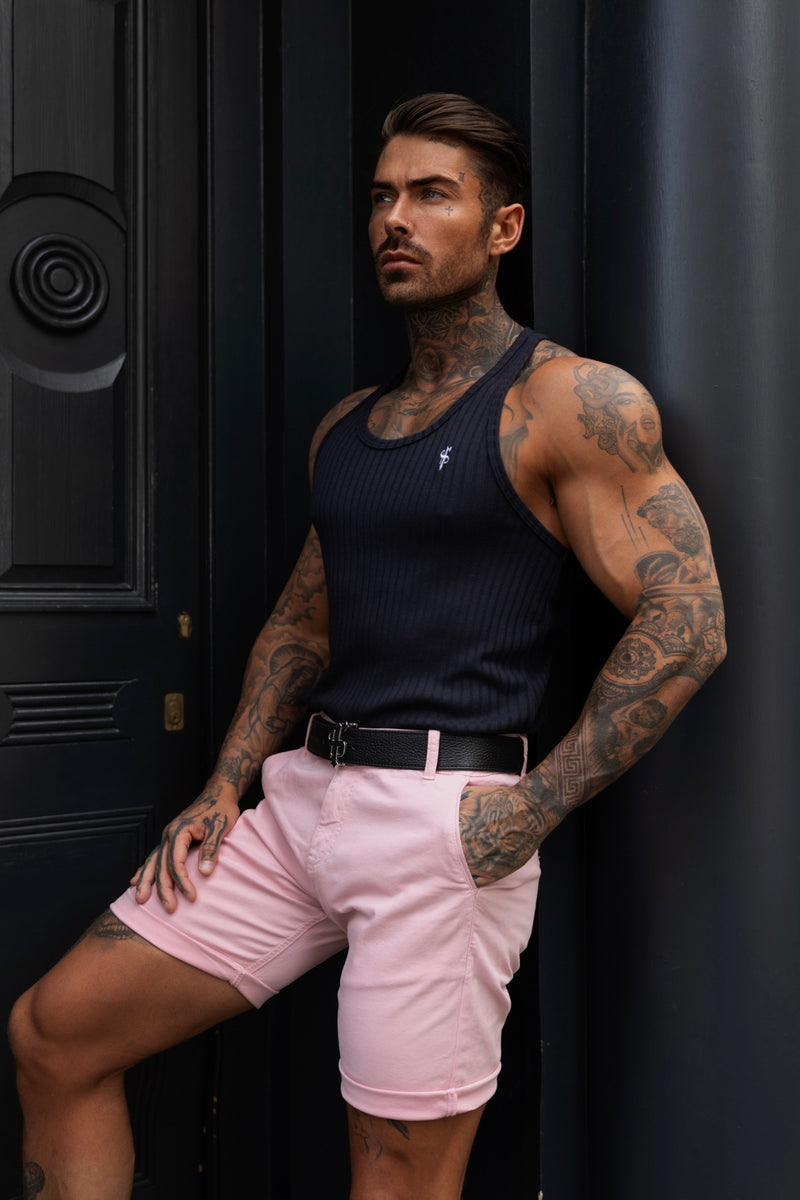 Vater-Sohn-Chino-Shorts in Slim Fit, Hellrosa - FSH986