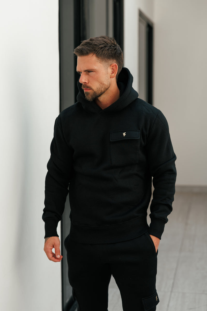 FS Cargo-Hoodie in Schwarz/Gold - FSR028 (VORBESTELLUNG AB 22. DEZEMBER)