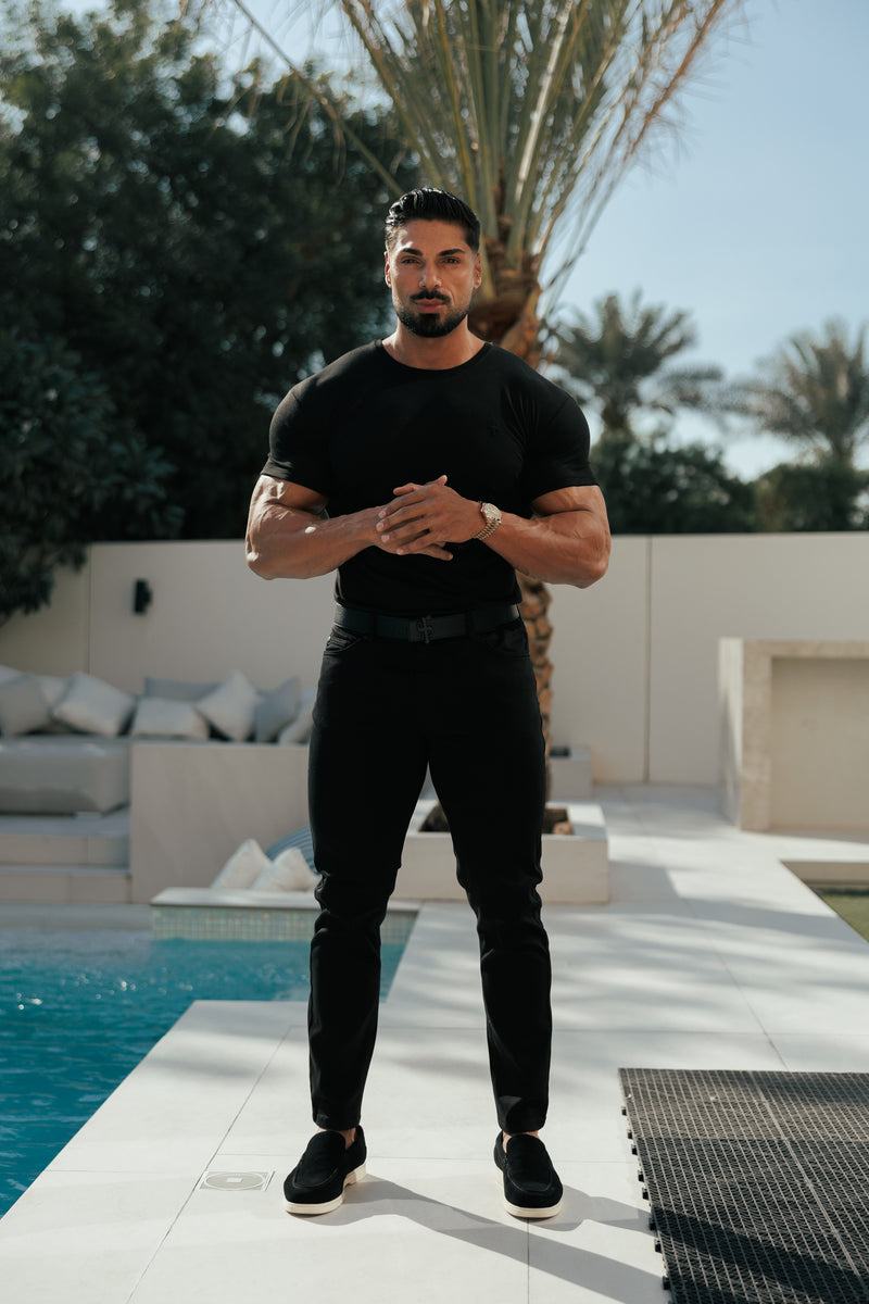 Father &amp; Sons Schwarze Relaxed Tencel Jeans - FSJEAN019