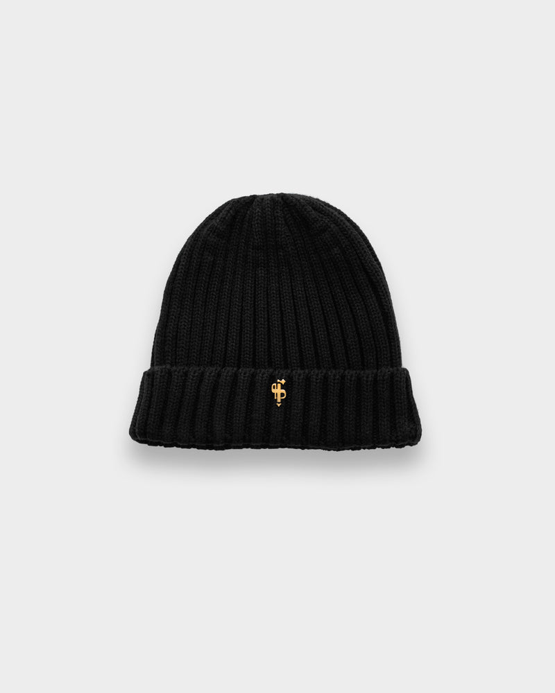 Gerippte Beanie-Mütze für Vater und Sohn, Schwarz – FSJ119 (VORBESTELLUNG 12. NOVEMBER)