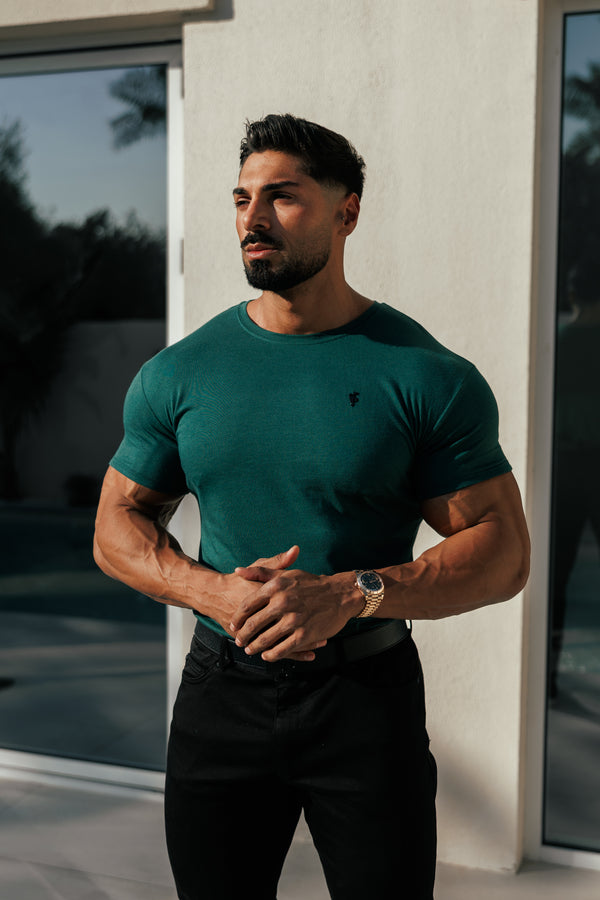 Father Sons Forest Green / Black Bamboo Crew T Shirt - FSH1213