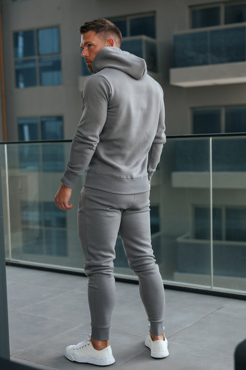 FS Holzkohle / Silber Full Zip Hoodie mit Taschen - FSH1251