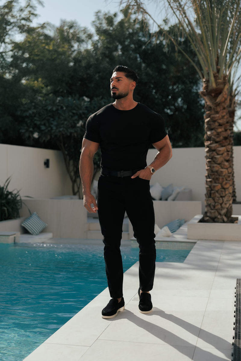 Father &amp; Sons Schwarze Relaxed Tencel Jeans - FSJEAN019